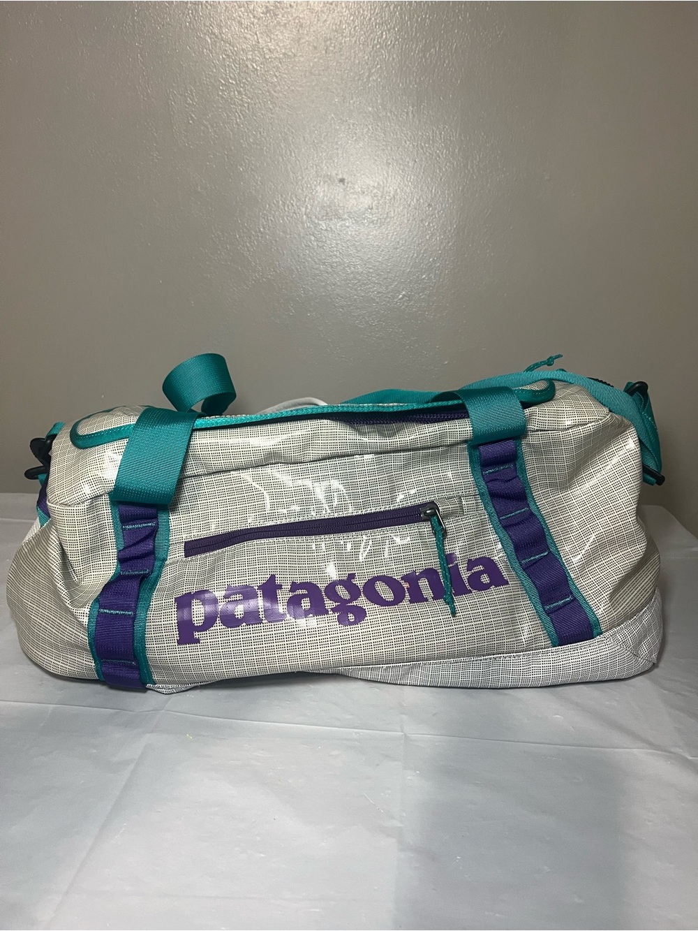 Patagonia Black Hole Duffel 45L (White / Teal / Purple)
